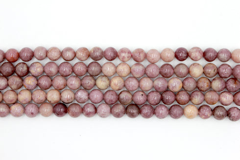 Lepidolite Gemstone Beads, 8mm, Round